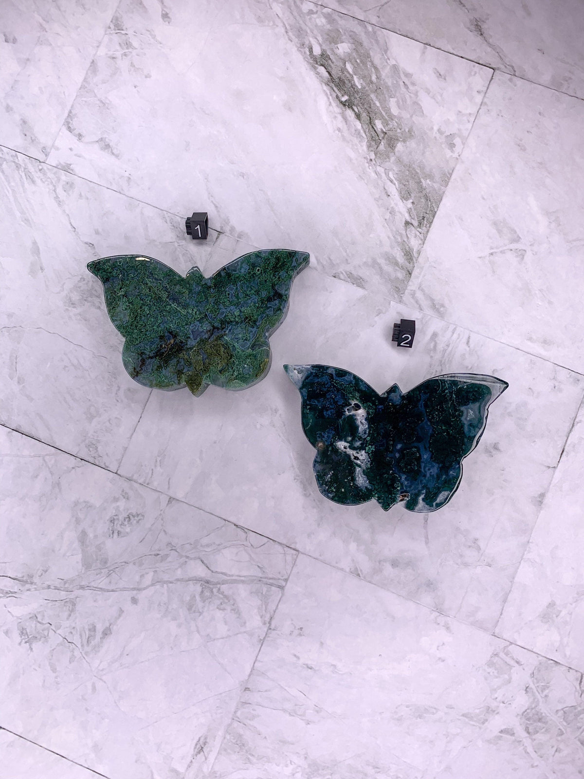 Natural Moss Agate Butterfly