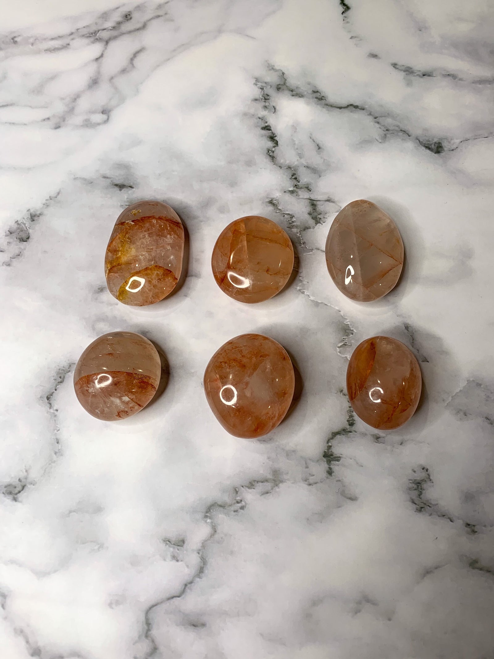 Fire Quartz Palm Stone