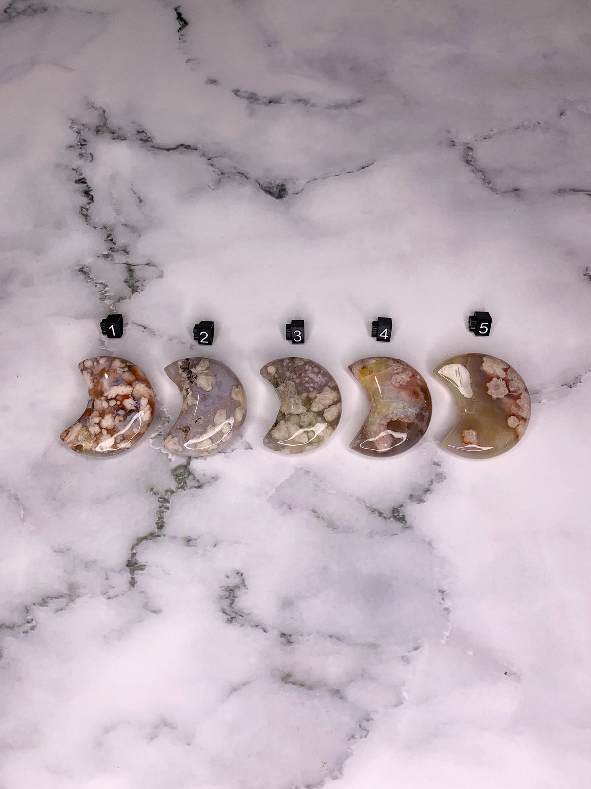 Flower Agate Moon Stone