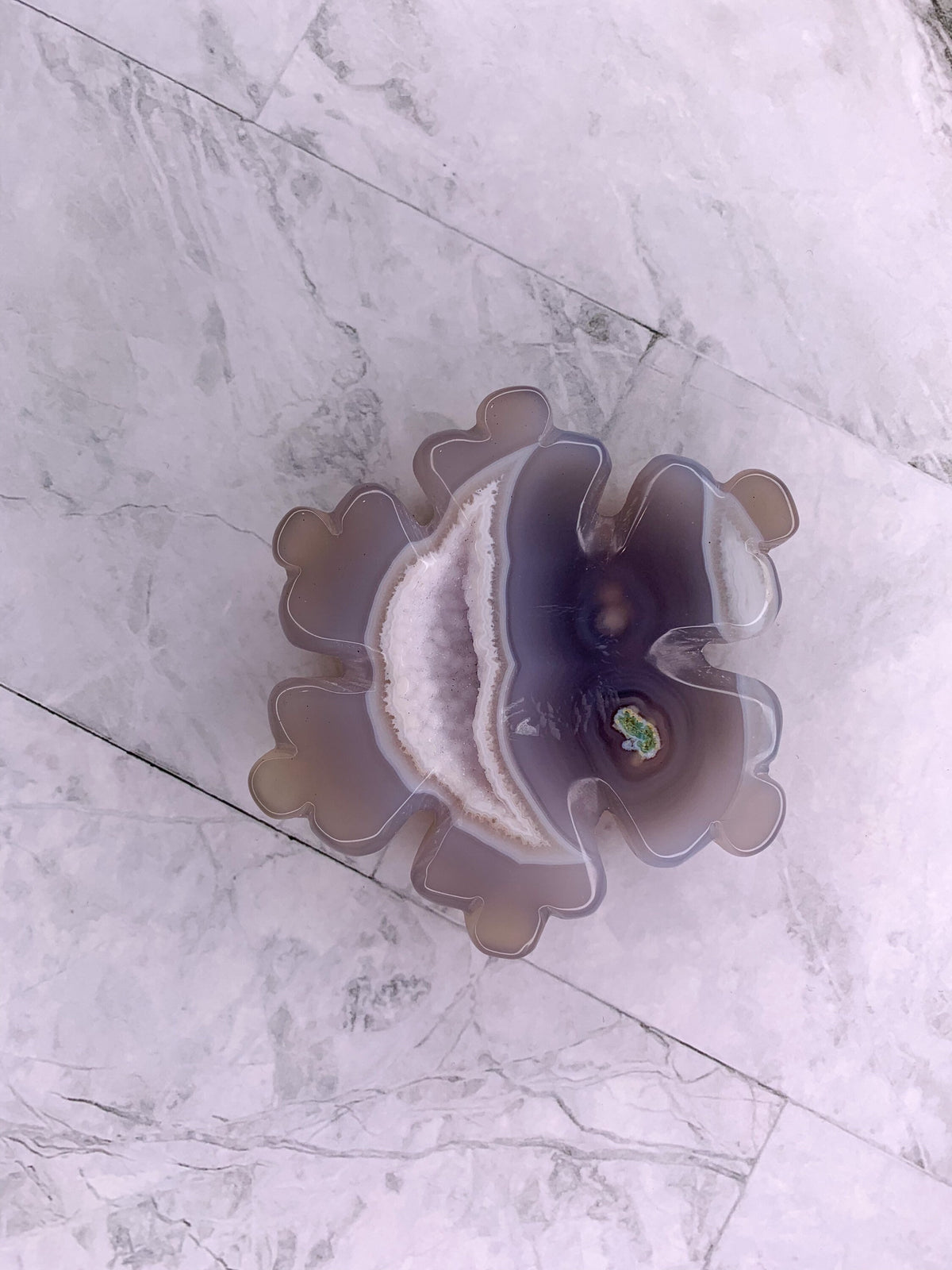 Agate Druzy Snowflake