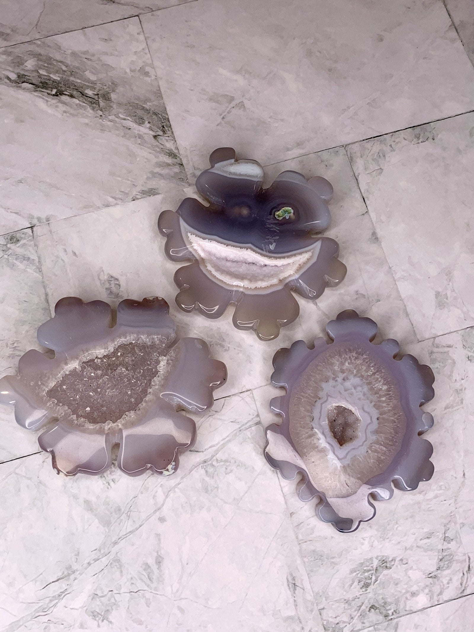 Agate Druzy Snowflake