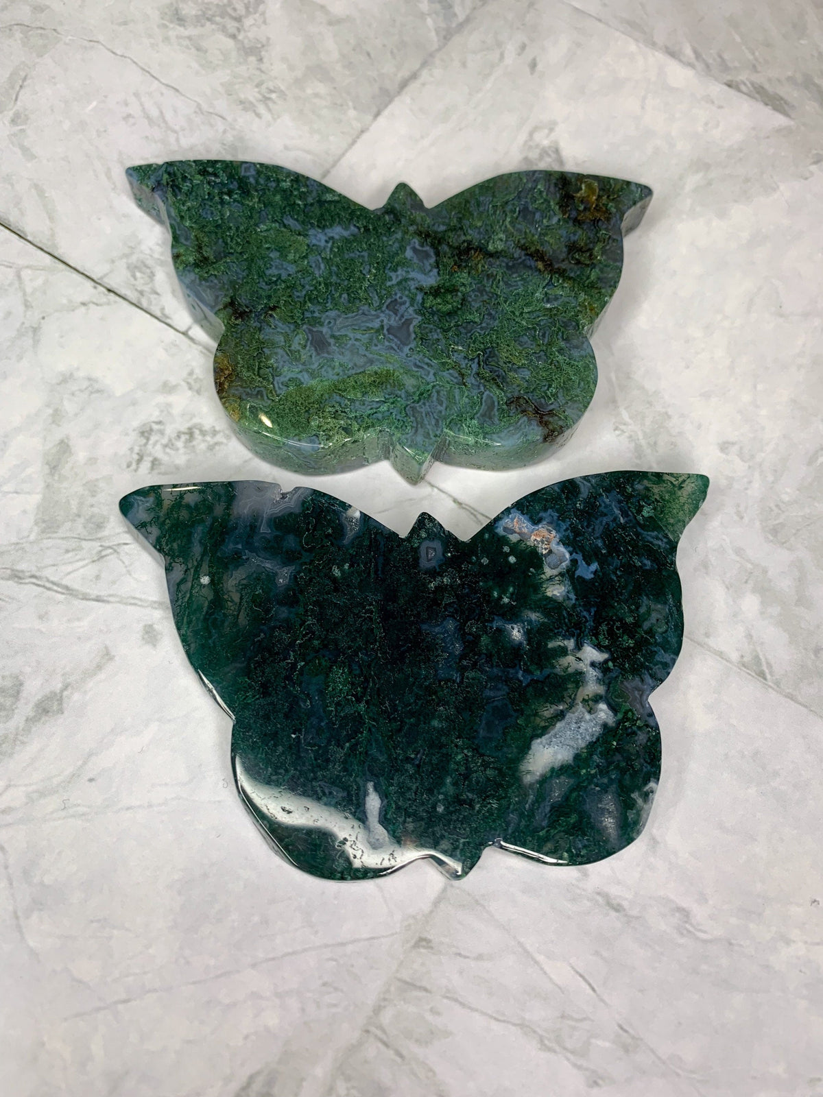Natural Moss Agate Butterfly