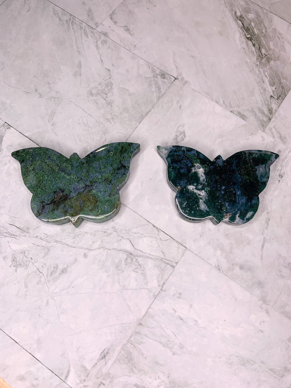 Natural Moss Agate Butterfly