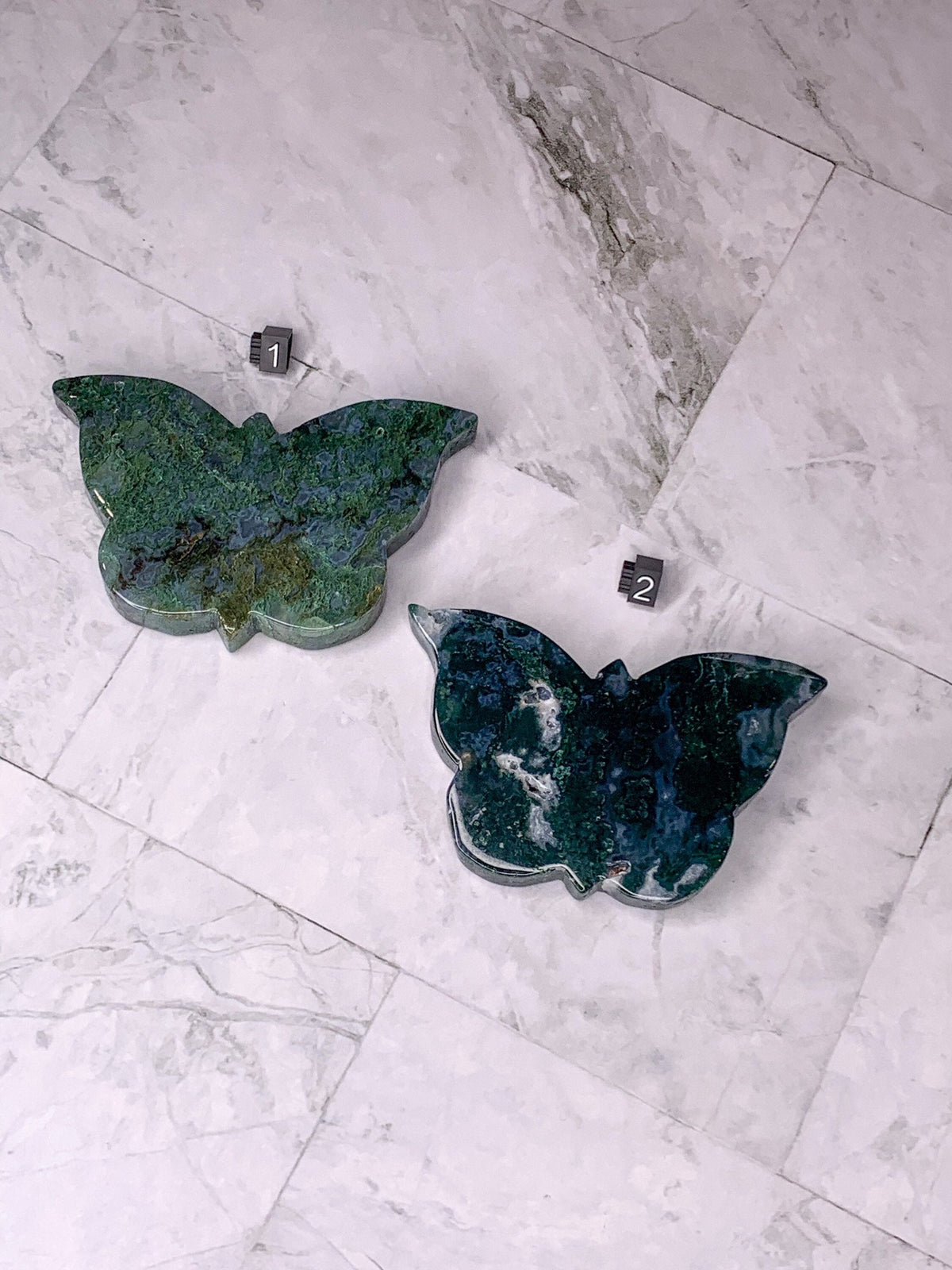 Natural Moss Agate Butterfly