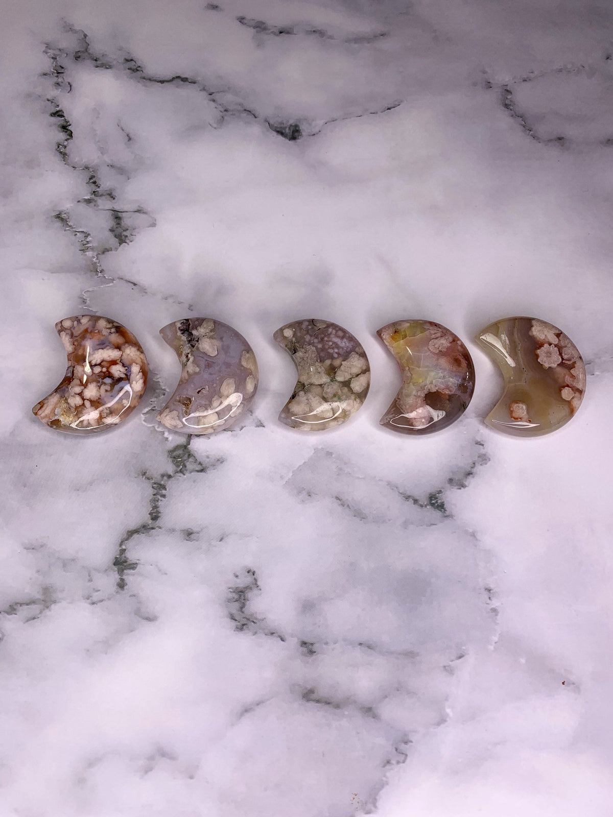 Flower Agate Moon Stone