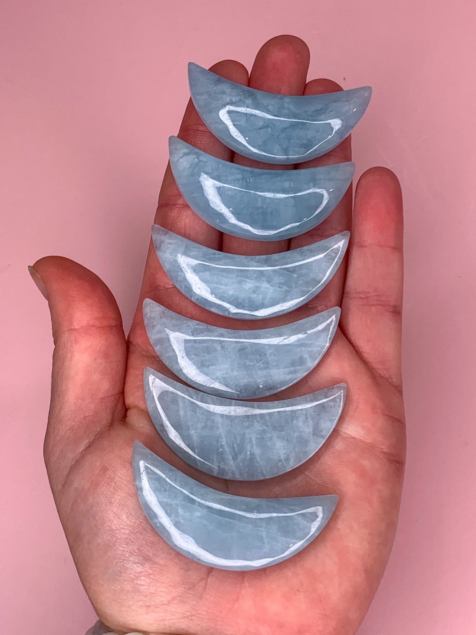 Aquamarine Crescent Moon