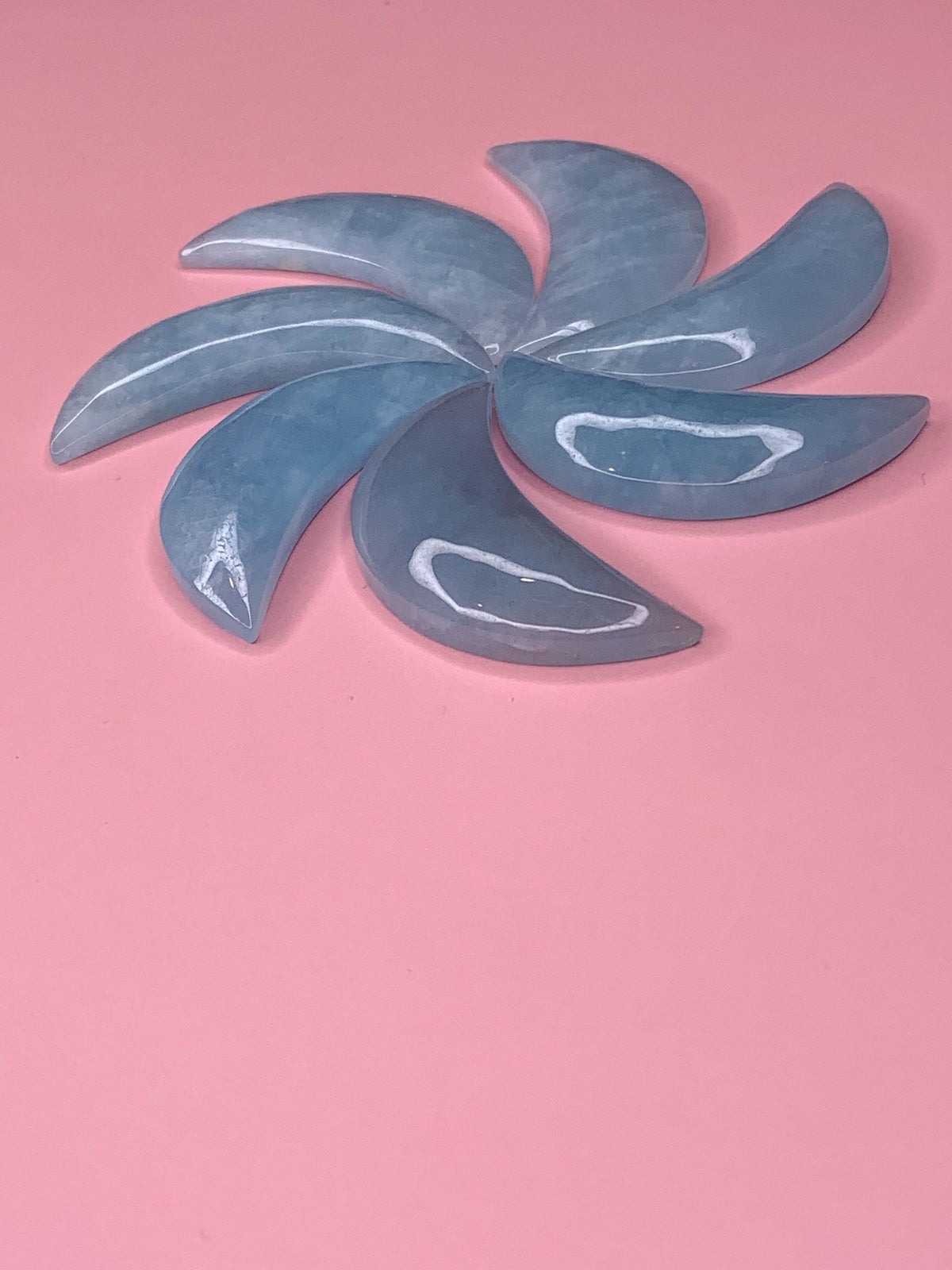 Aquamarine Crescent Moon