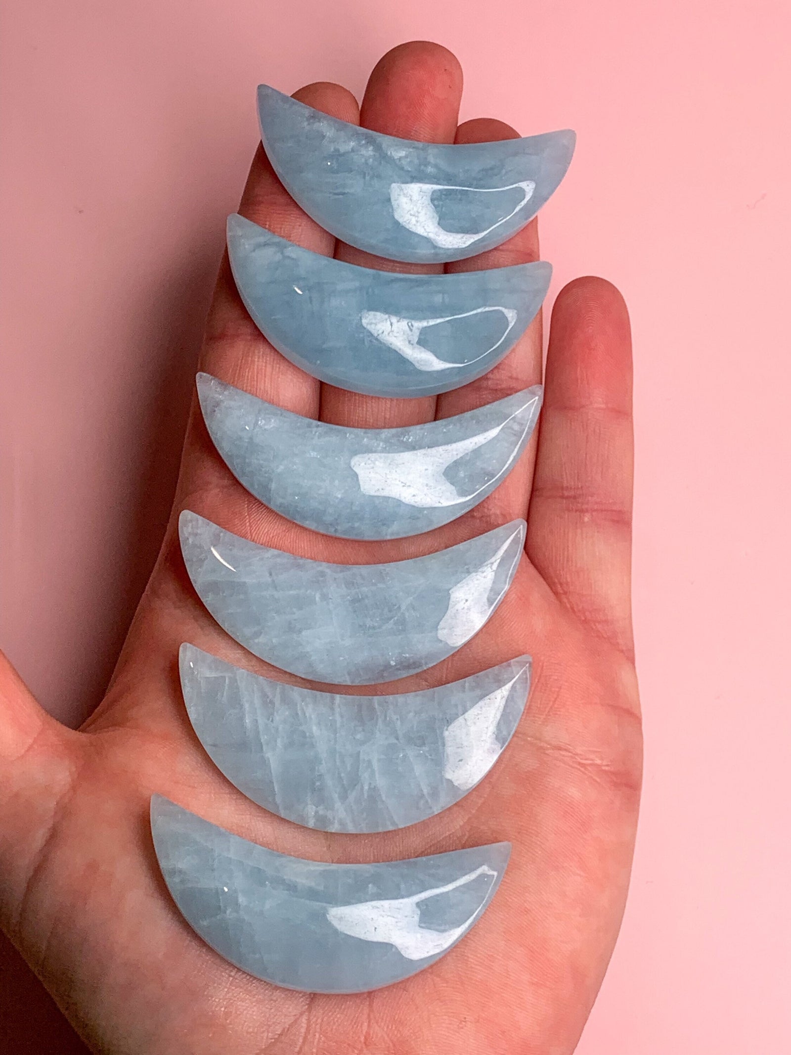 Aquamarine Crescent Moon