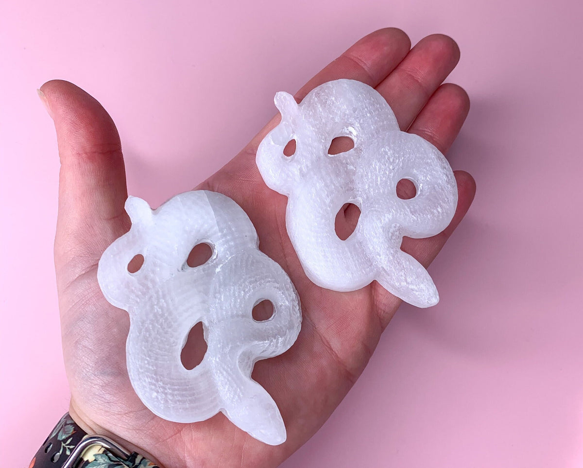 Selenite Snake Carving
