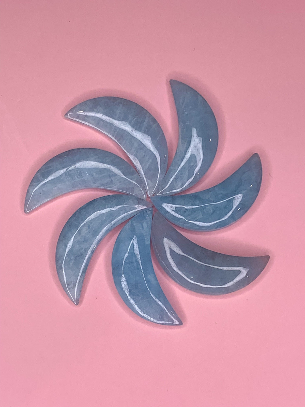 Aquamarine Crescent Moon