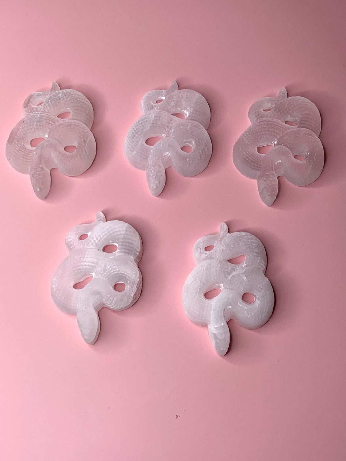 Selenite Snake Carving