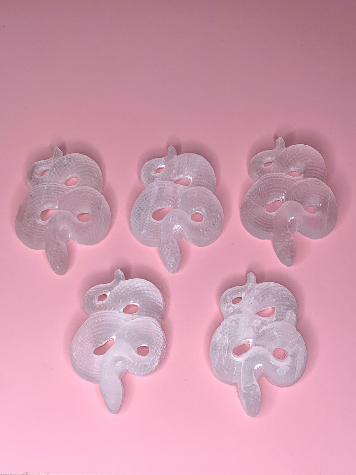 Selenite Snake Carving