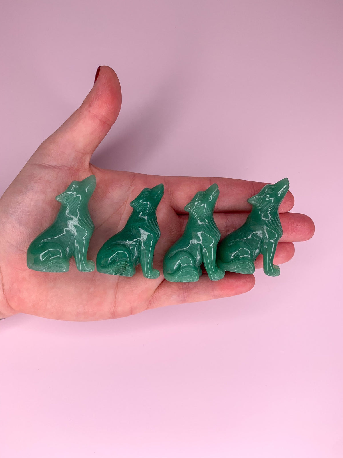 Green Aventurine Wolf