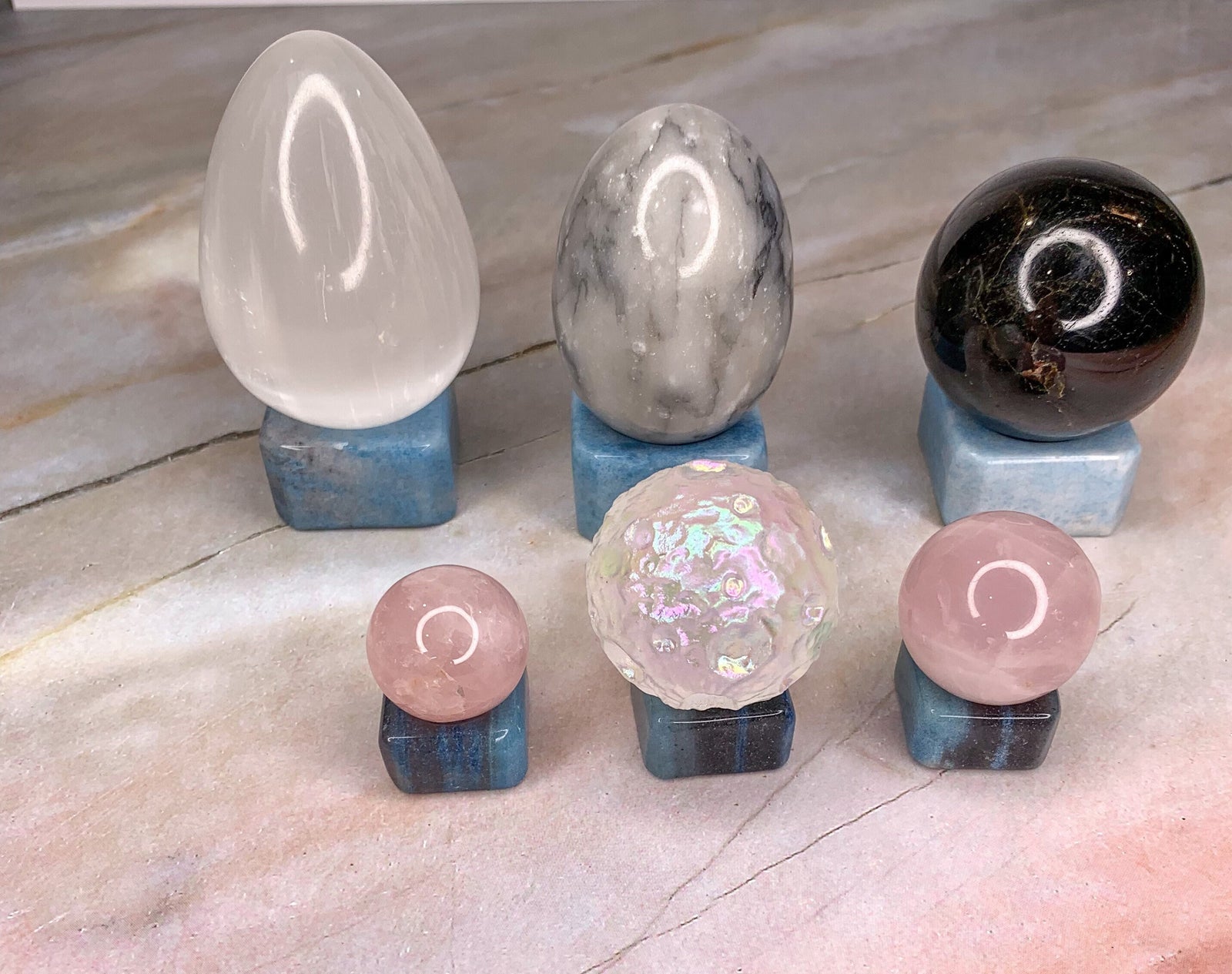 Trolleite Crystal Sphere Stand Carving