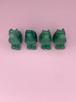 Green Aventurine Wolf