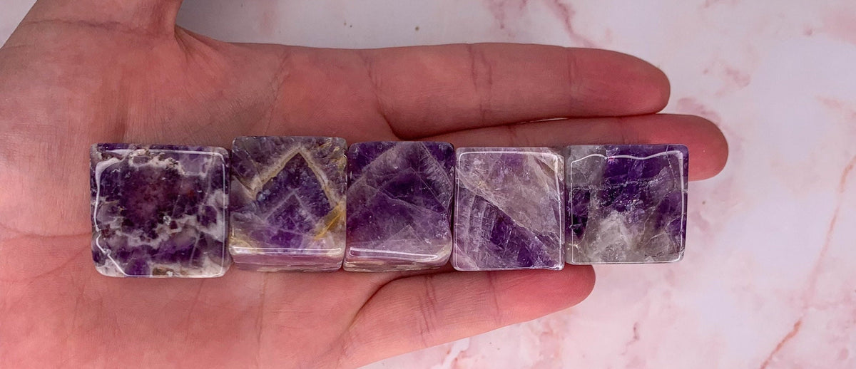 Purple Amethyst Cube Like Stone