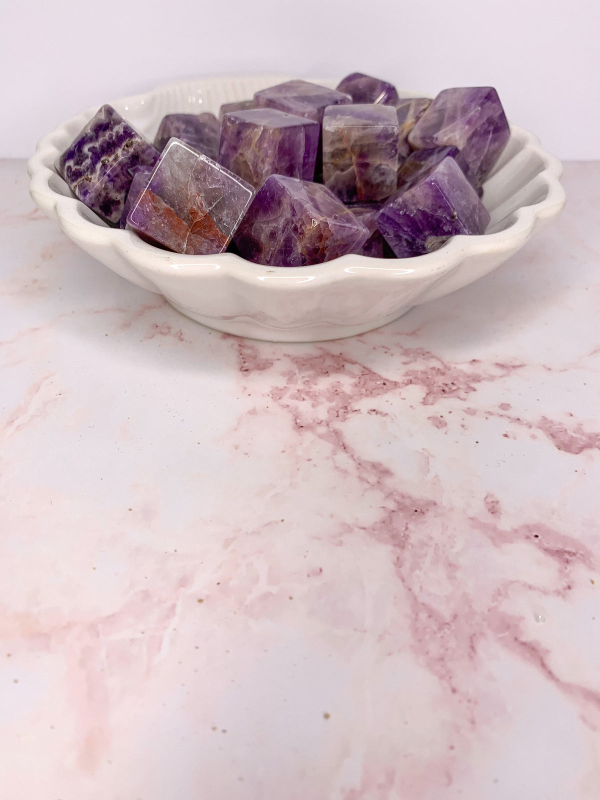 Purple Amethyst Cube Like Stone