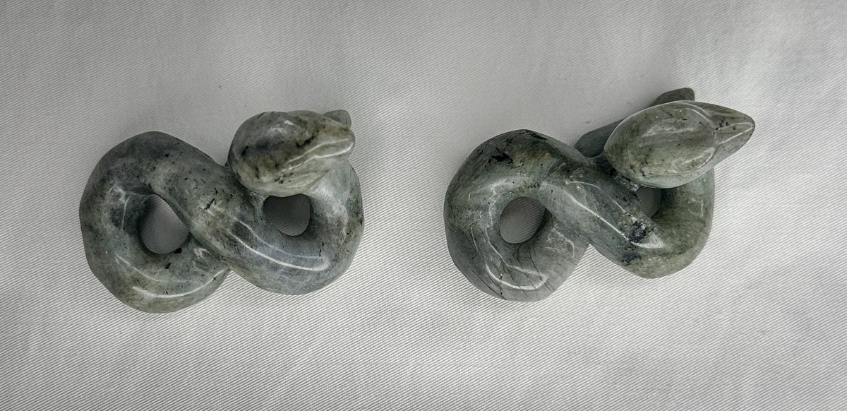 Labradorite Snake Carving - Healing Crystal