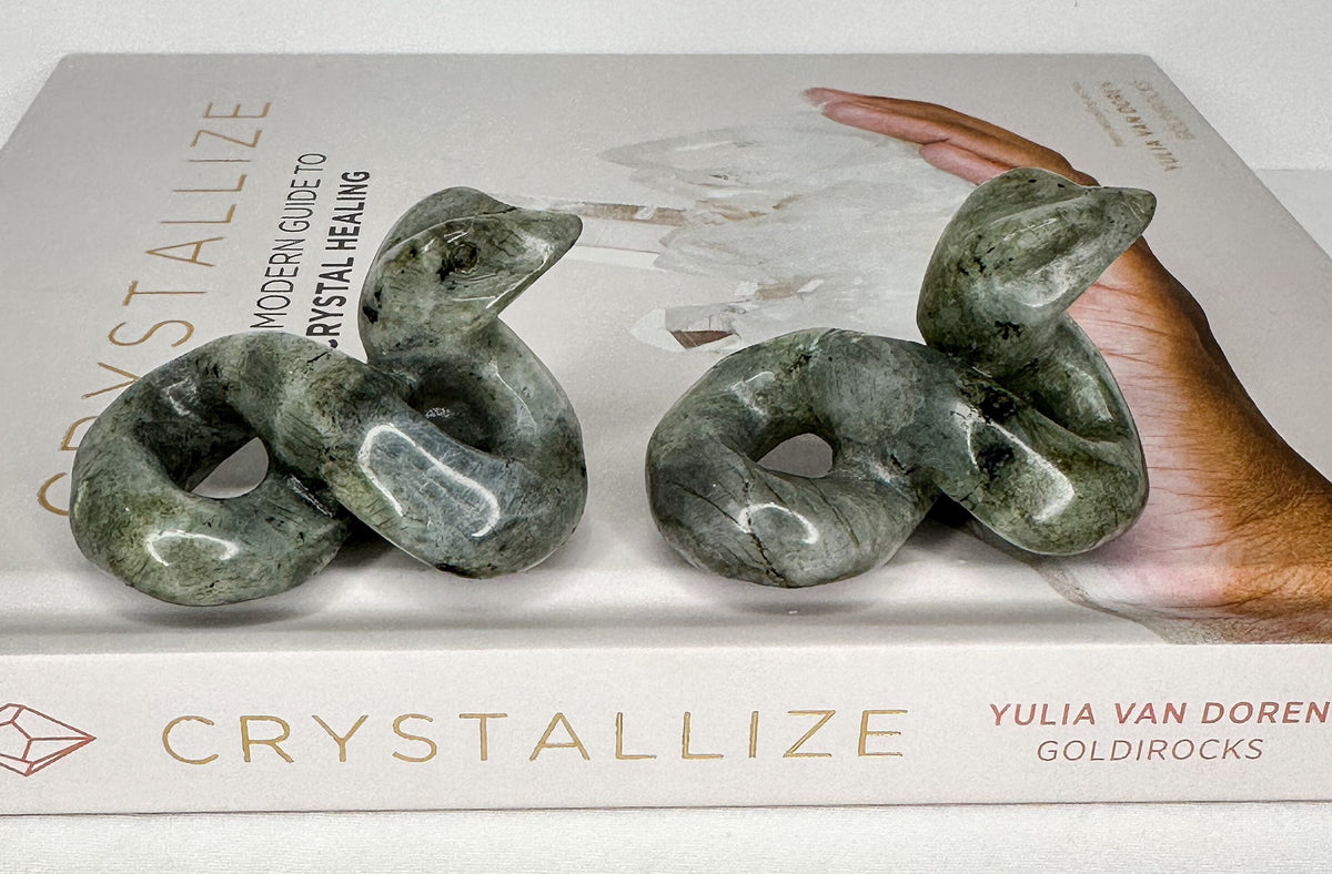Labradorite Snake Carving - Healing Crystal