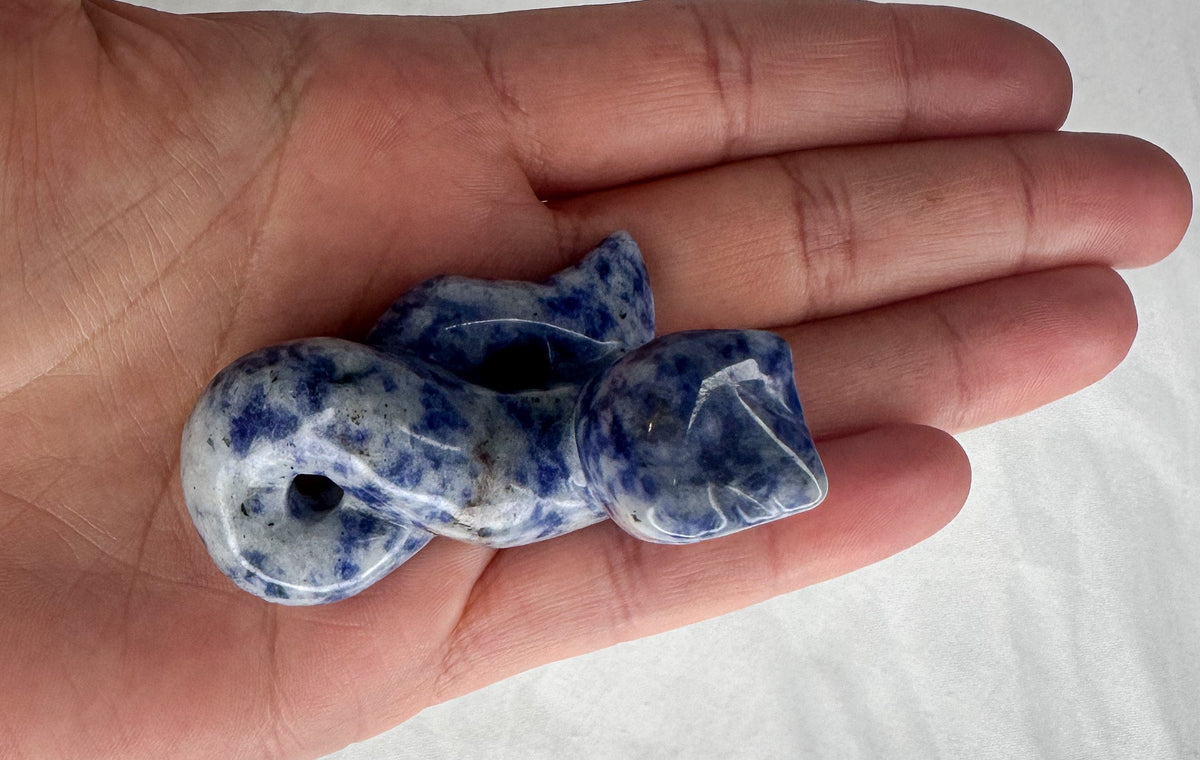 Sodalite Snake Carving - Healing Crystal