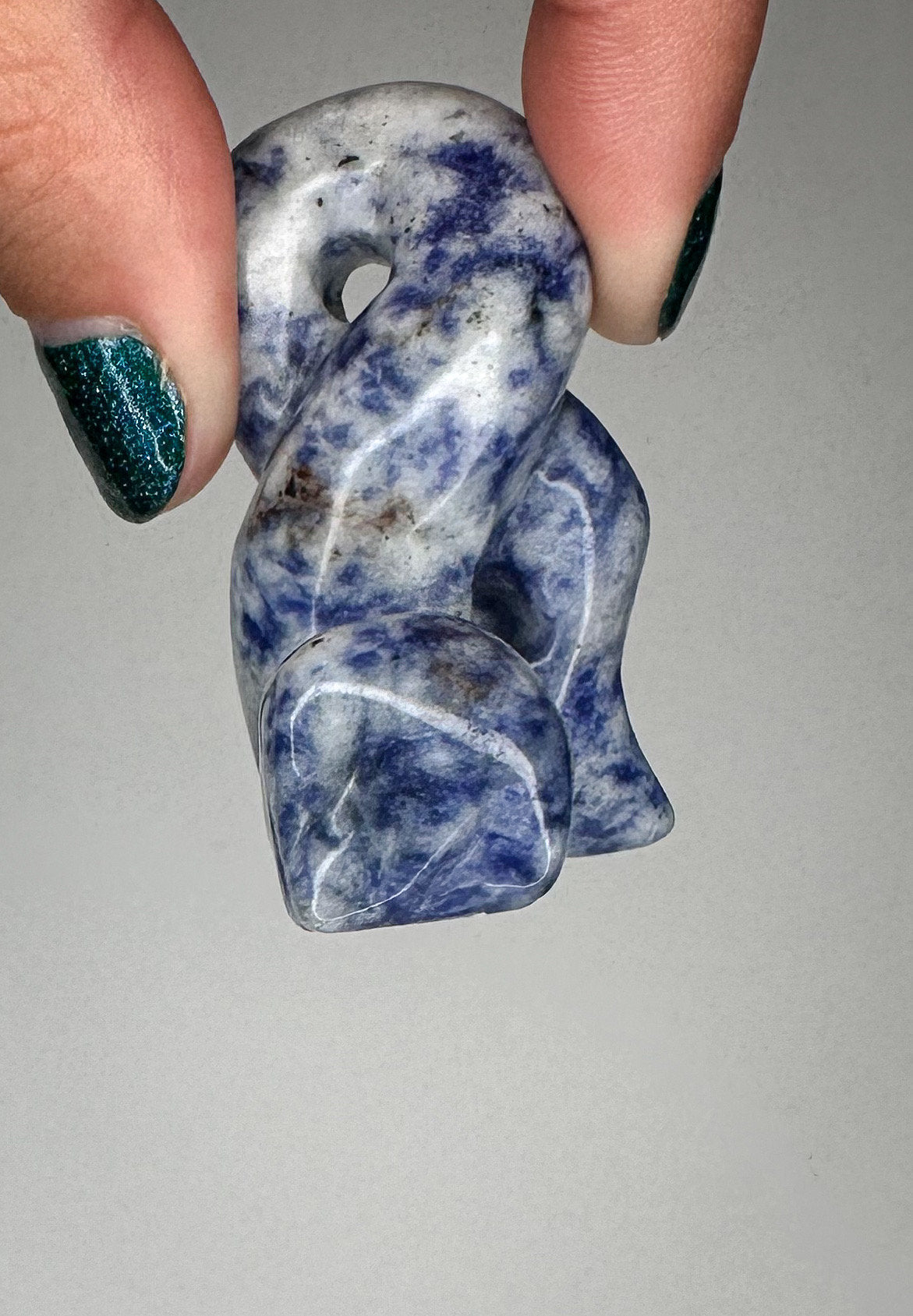 Sodalite Snake Carving - Healing Crystal