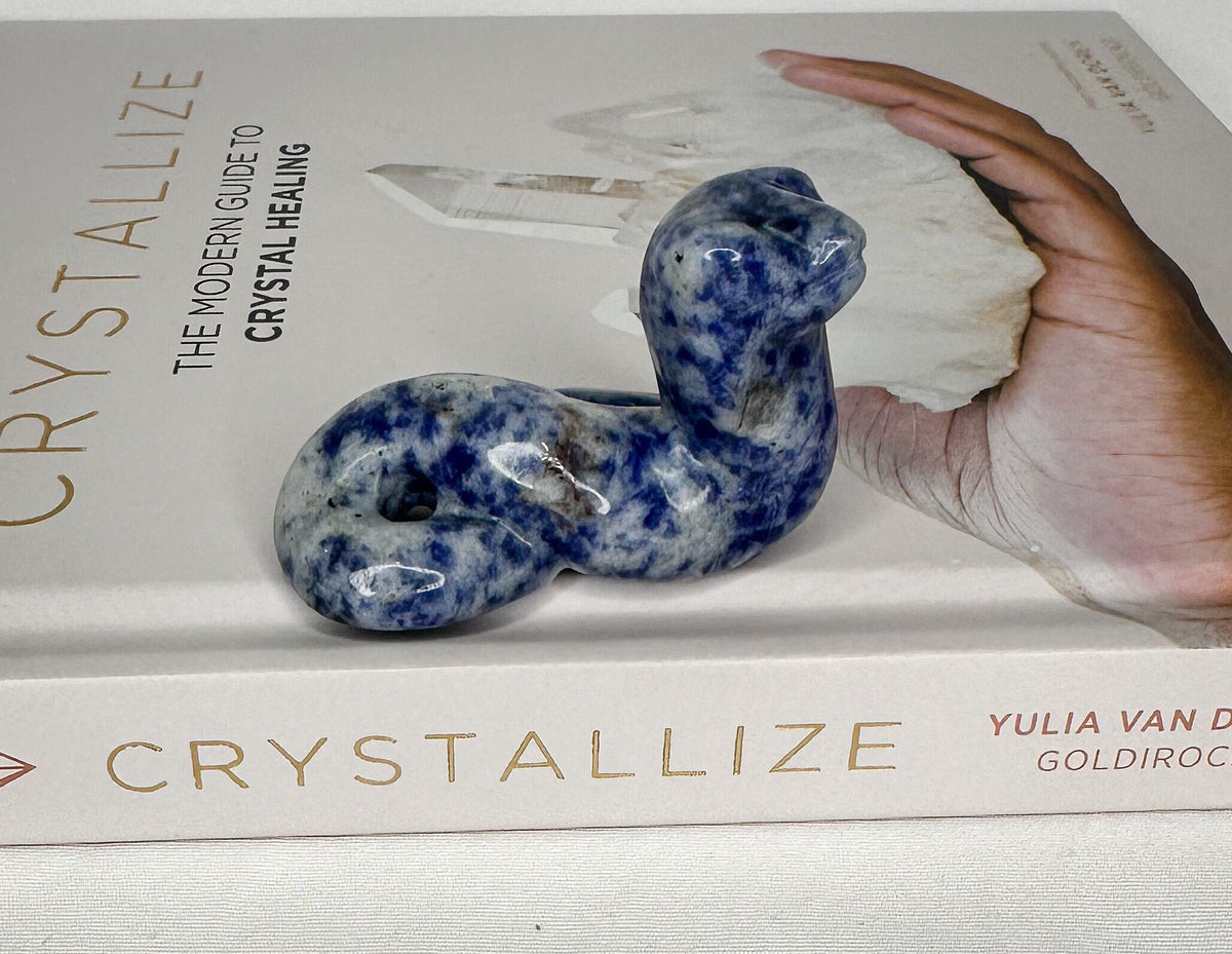 Sodalite Snake Carving - Healing Crystal