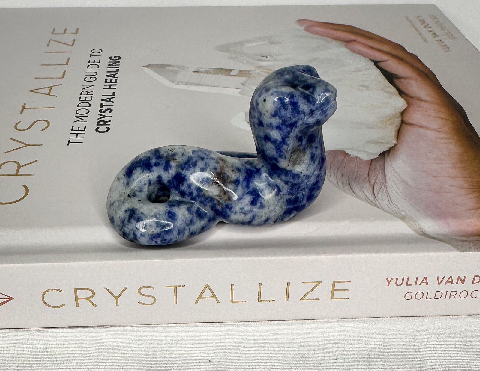 Sodalite Snake Carving - Healing Crystal