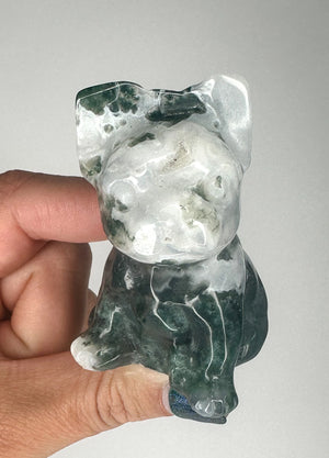 Unique Moss Agate French Bulldog