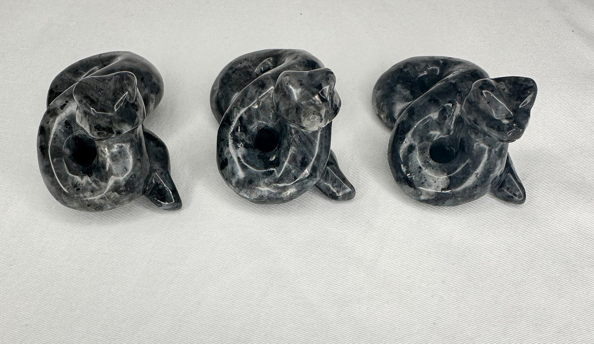 Intuitive Selection Larvikite Snake Carving - Healing Crystal