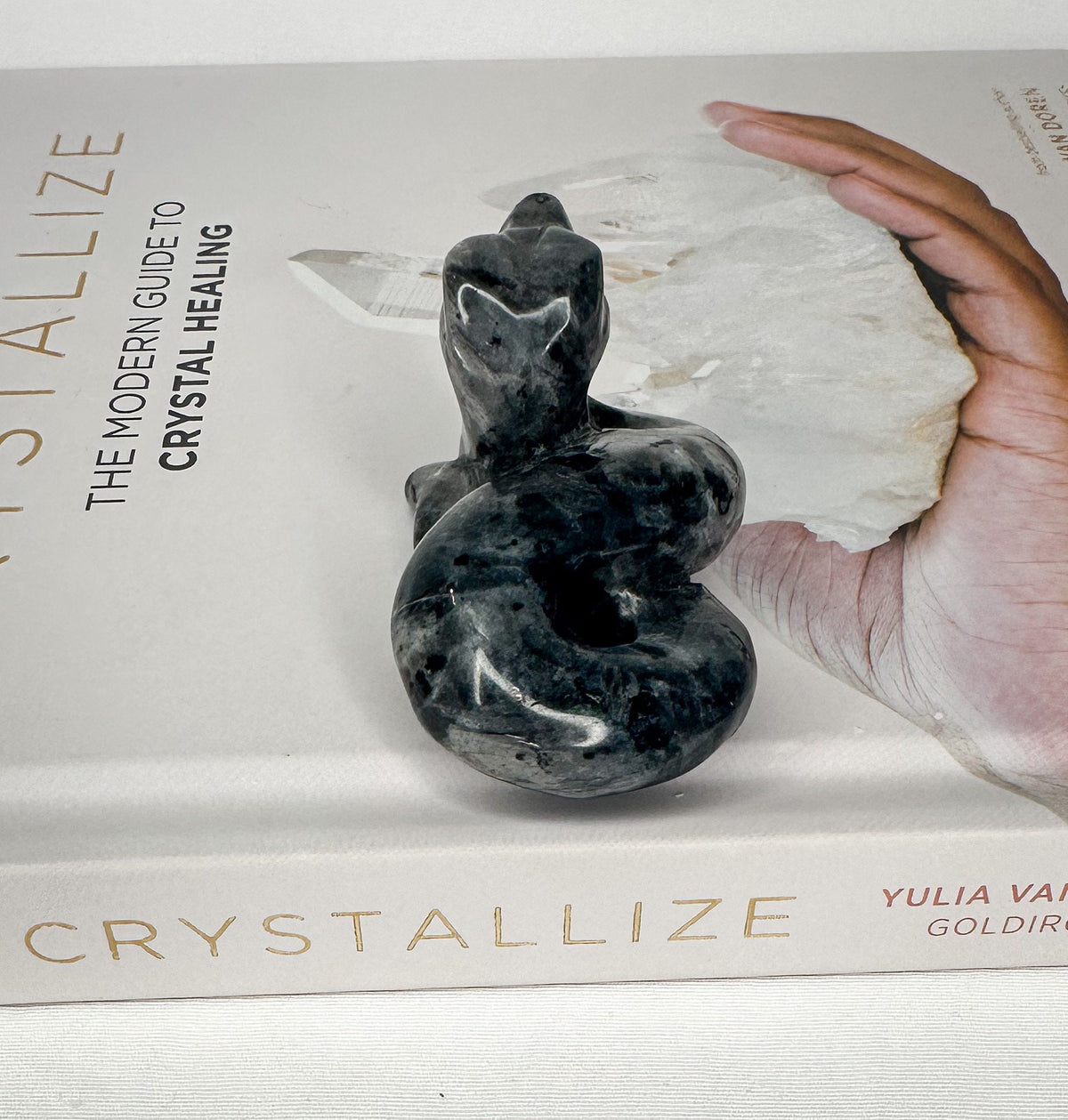 Intuitive Selection Larvikite Snake Carving - Healing Crystal