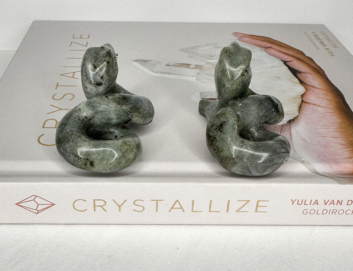 Labradorite Snake Carving - Healing Crystal