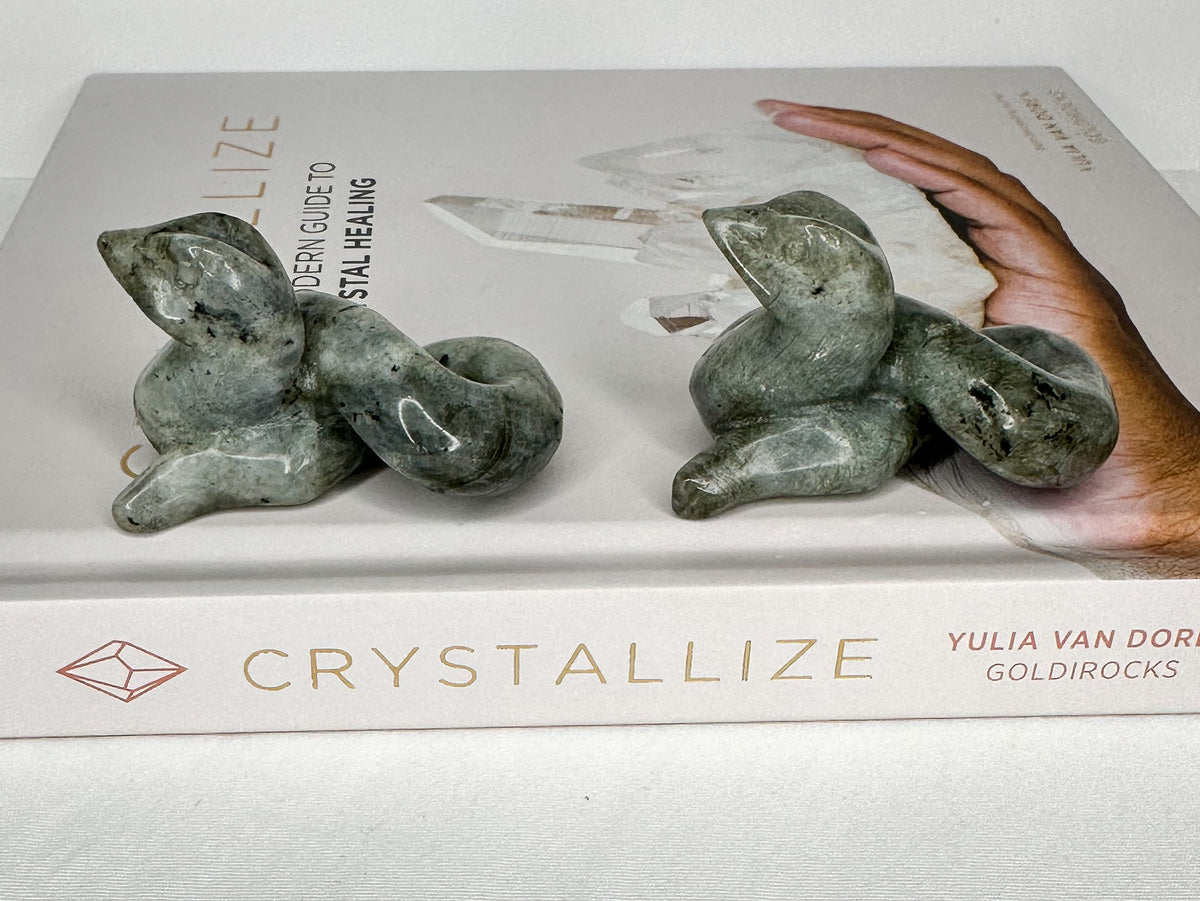 Labradorite Snake Carving - Healing Crystal