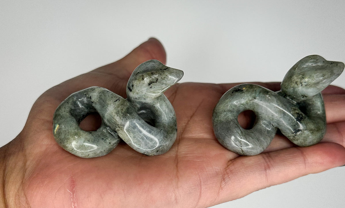 Labradorite Snake Carving - Healing Crystal
