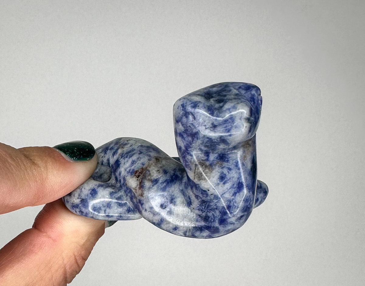 Sodalite Snake Carving - Healing Crystal