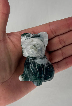 Unique Moss Agate French Bulldog