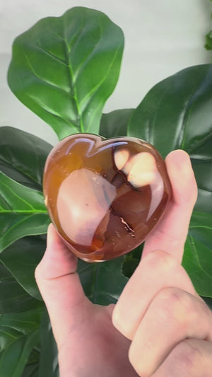 Premium Carnelian Heart Crystal | Confidence, Courage & Passion