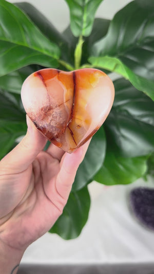 Carnelian Heart Crystal | Confidence, Motivation & Passion