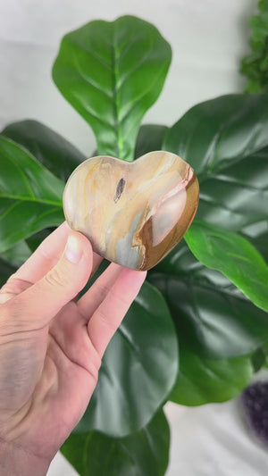 Polychrome Jasper Crystal Heart | Grounding & Earth Energy