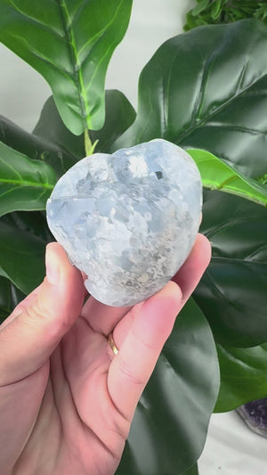 Celestite Heart Crystal | Calming, Peaceful & Spiritual Energy