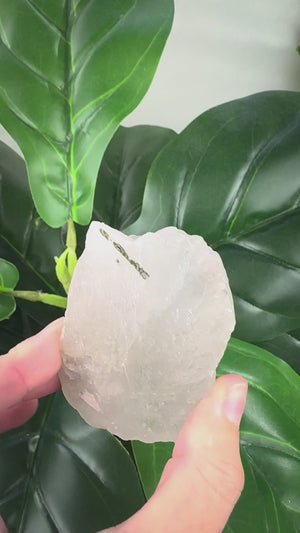 Raw Epidote in Quartz | Healing, Balance & Growth