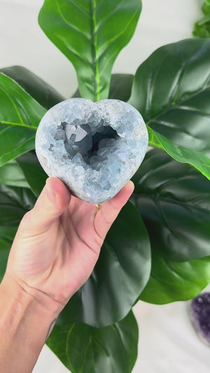 Celestite Heart Crystal | Peace, Angel Energy & Calming Energy