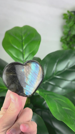 Flashy Labradorite Heart | Spiritual Protection & Intuition Crystal