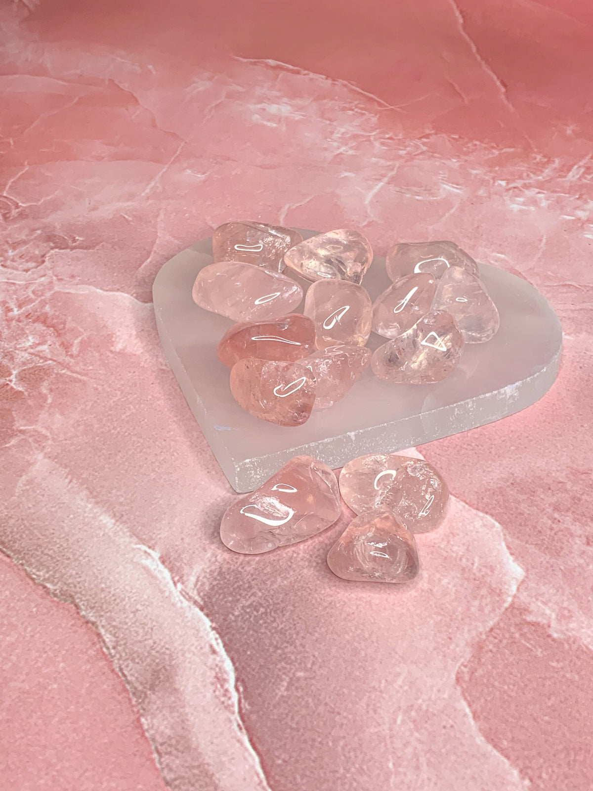 High Quality Rose Quartz Tumbled Stone