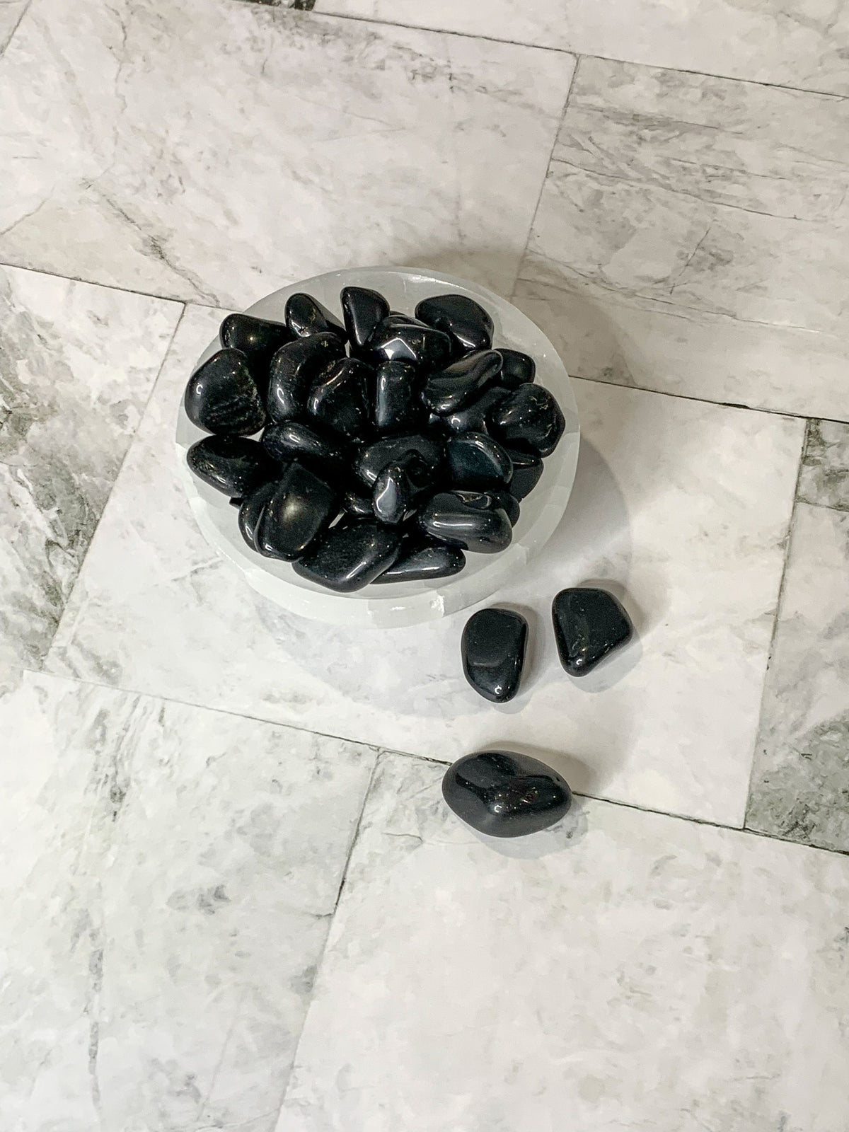 High Quality Black Tourmaline Tumbled Stone