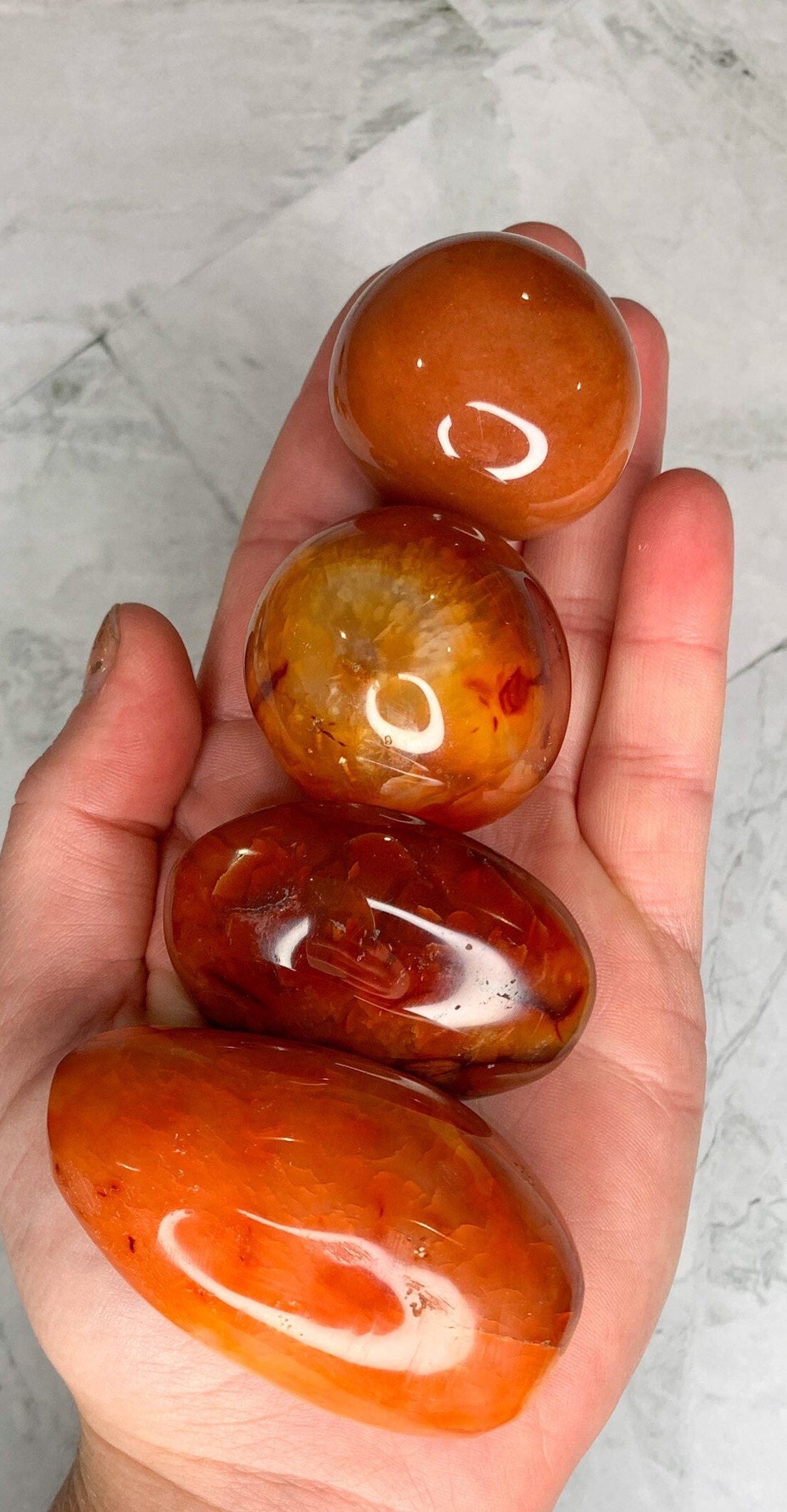 Carnelian Palm Stone