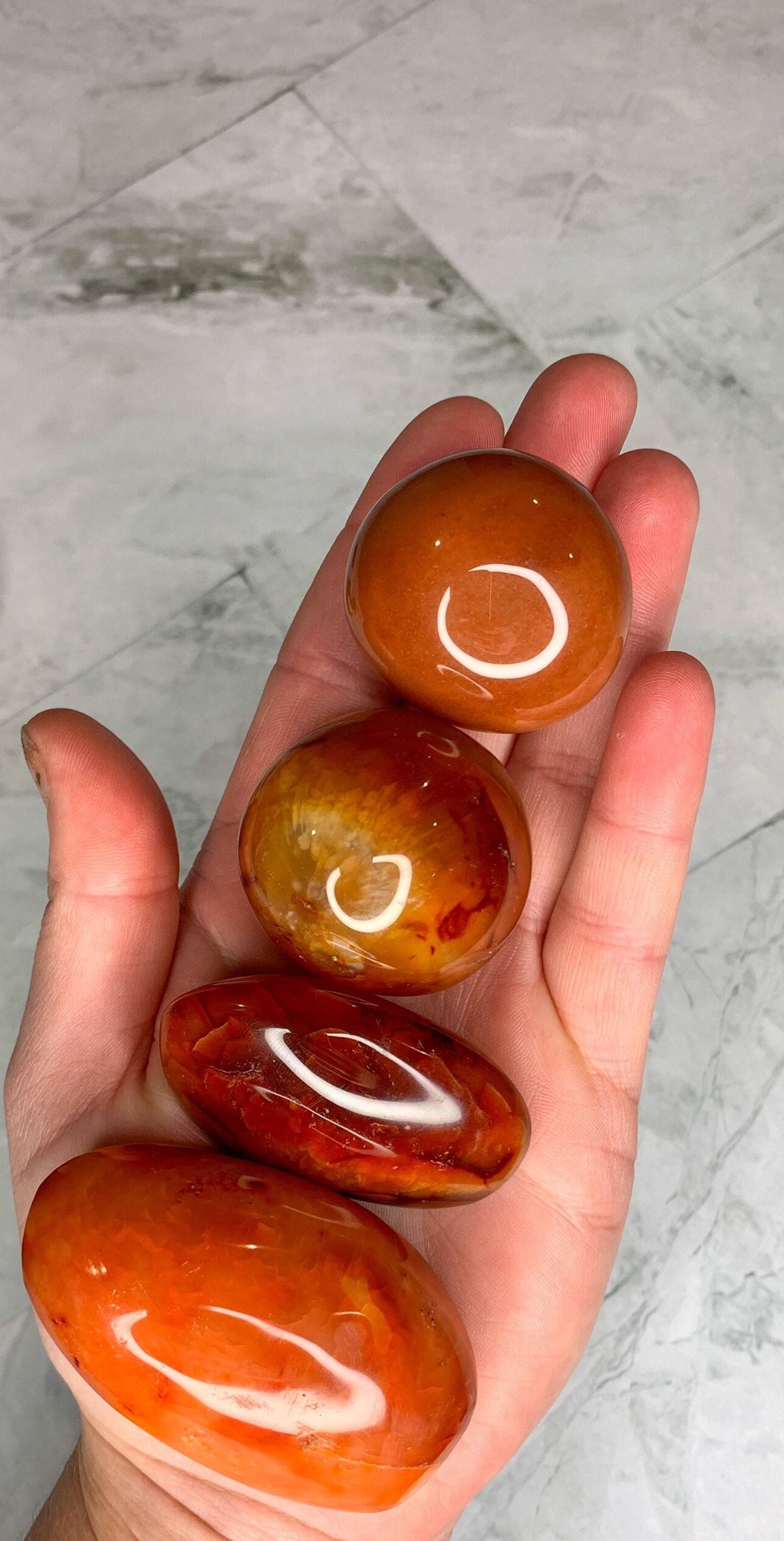 Carnelian Palm Stone