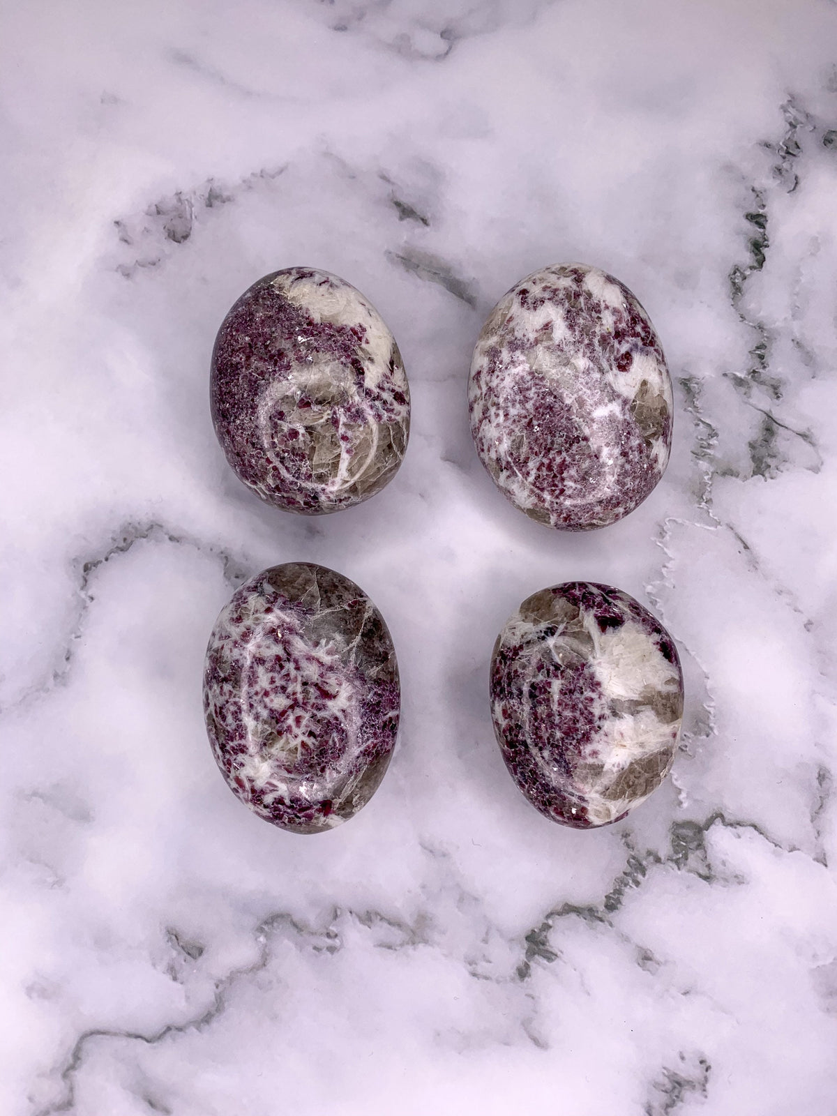 Very High Quality Lepidolite Palm Stone