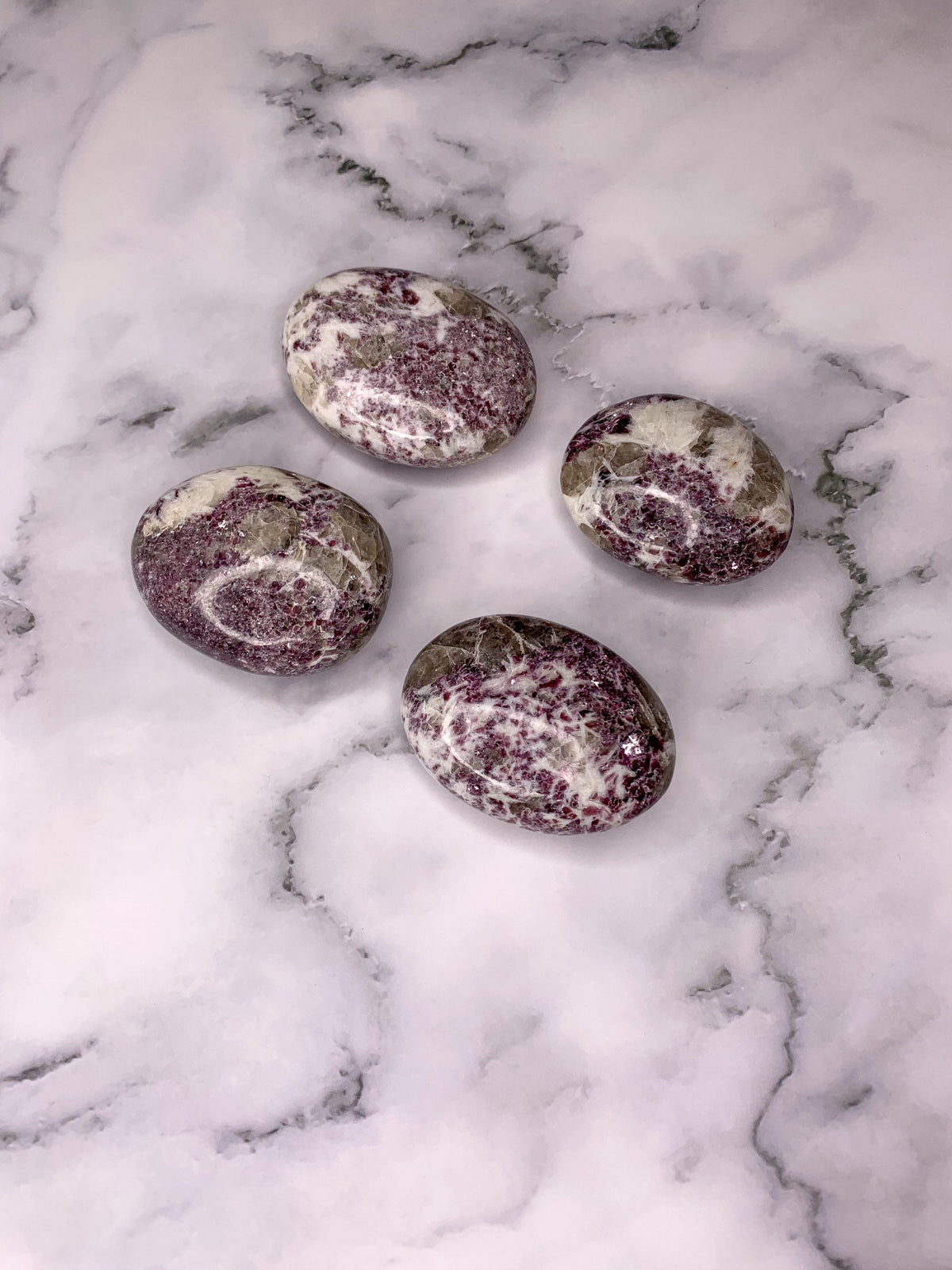 Very High Quality Lepidolite Palm Stone