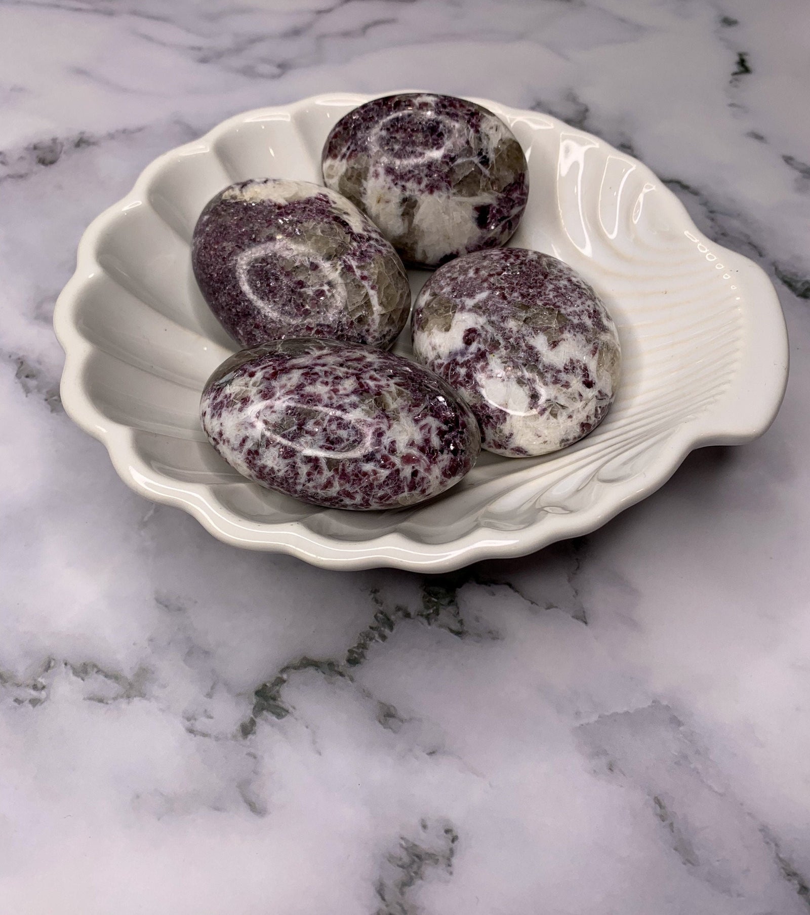 Very High Quality Lepidolite Palm Stone