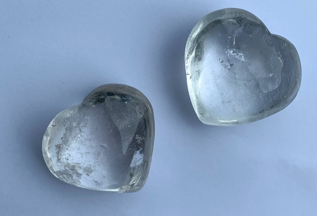 High Quality Clear Quartz Puffy Heart